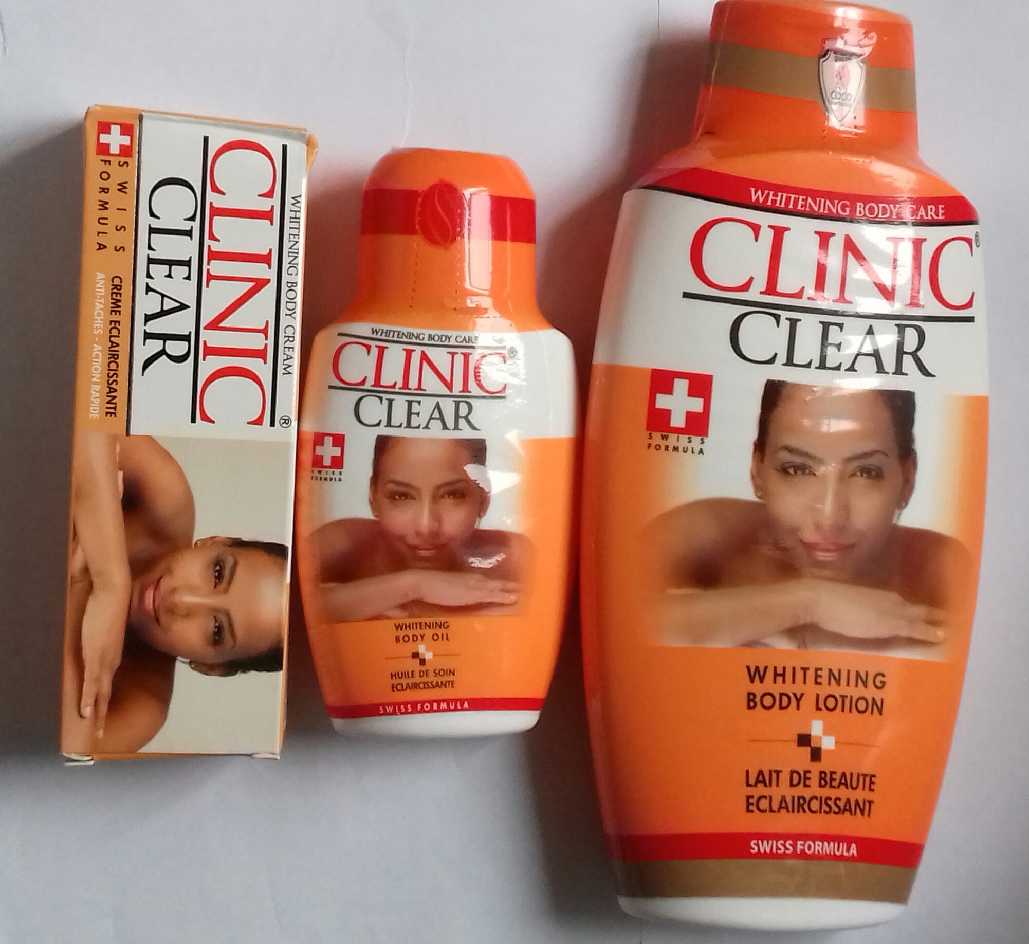 Sanktion Kemi gyldige Clinic Clear Lightening & Toning Body Care Set - Lotion, Tube, Soap and Oil  (1 of each) - kamsico
